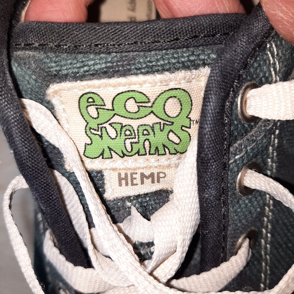 "Simple" hemp pokadot navy sneakers - Picture 8 of 13